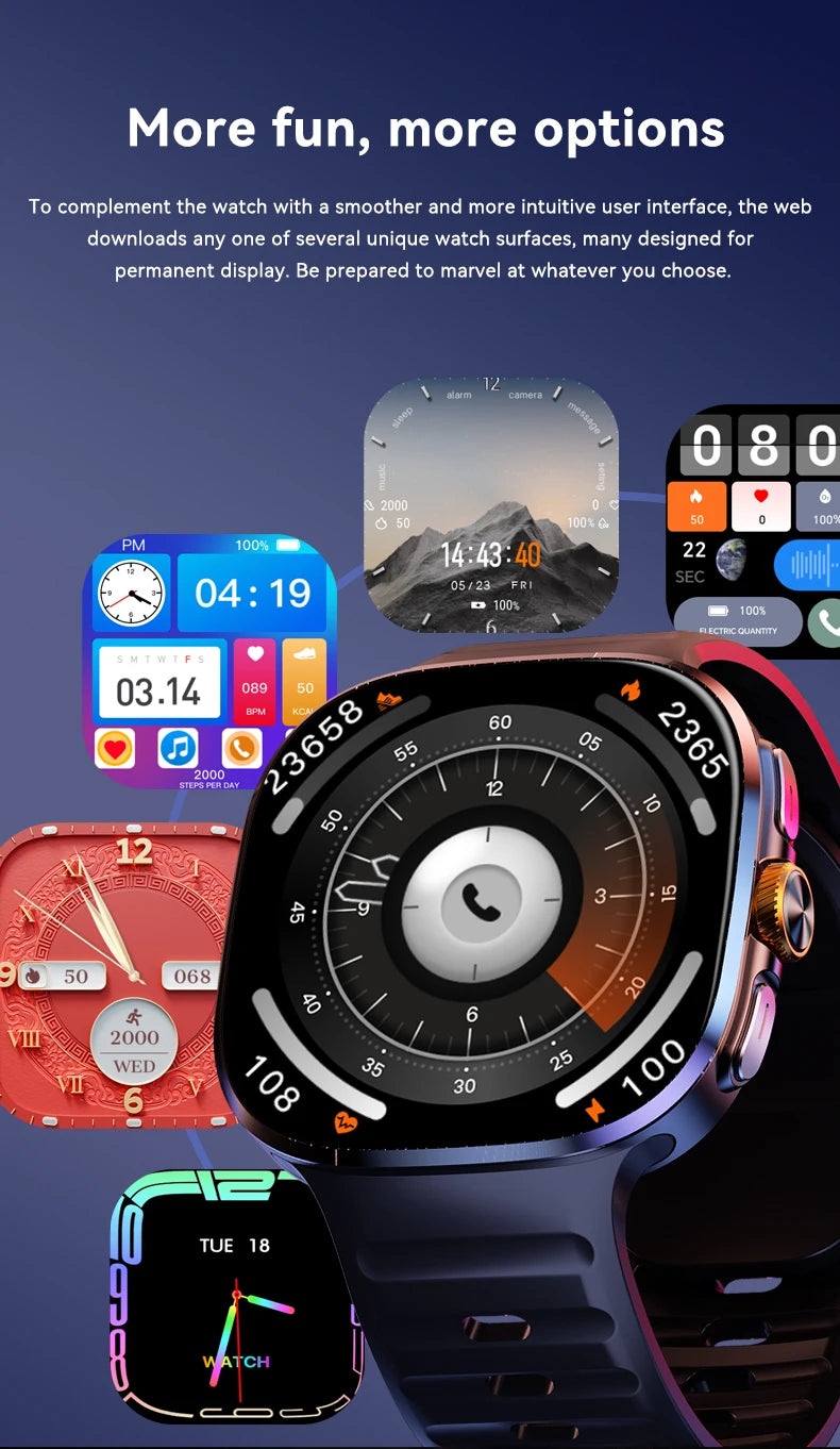 New M99 smartwatch Android - Bluetooth dual system 4G SIM 2.4'' 720*720 HD AMOLED Screen 190° Camera GPS WIFI NFC samrt watch