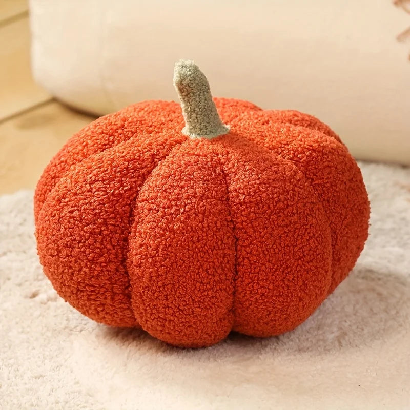 3D Fluffy Pumpkin Plush Pillow,for Halloween Home Decor, Birthday Party Favors & Cozy Home Accents, Pumpkin Decorations