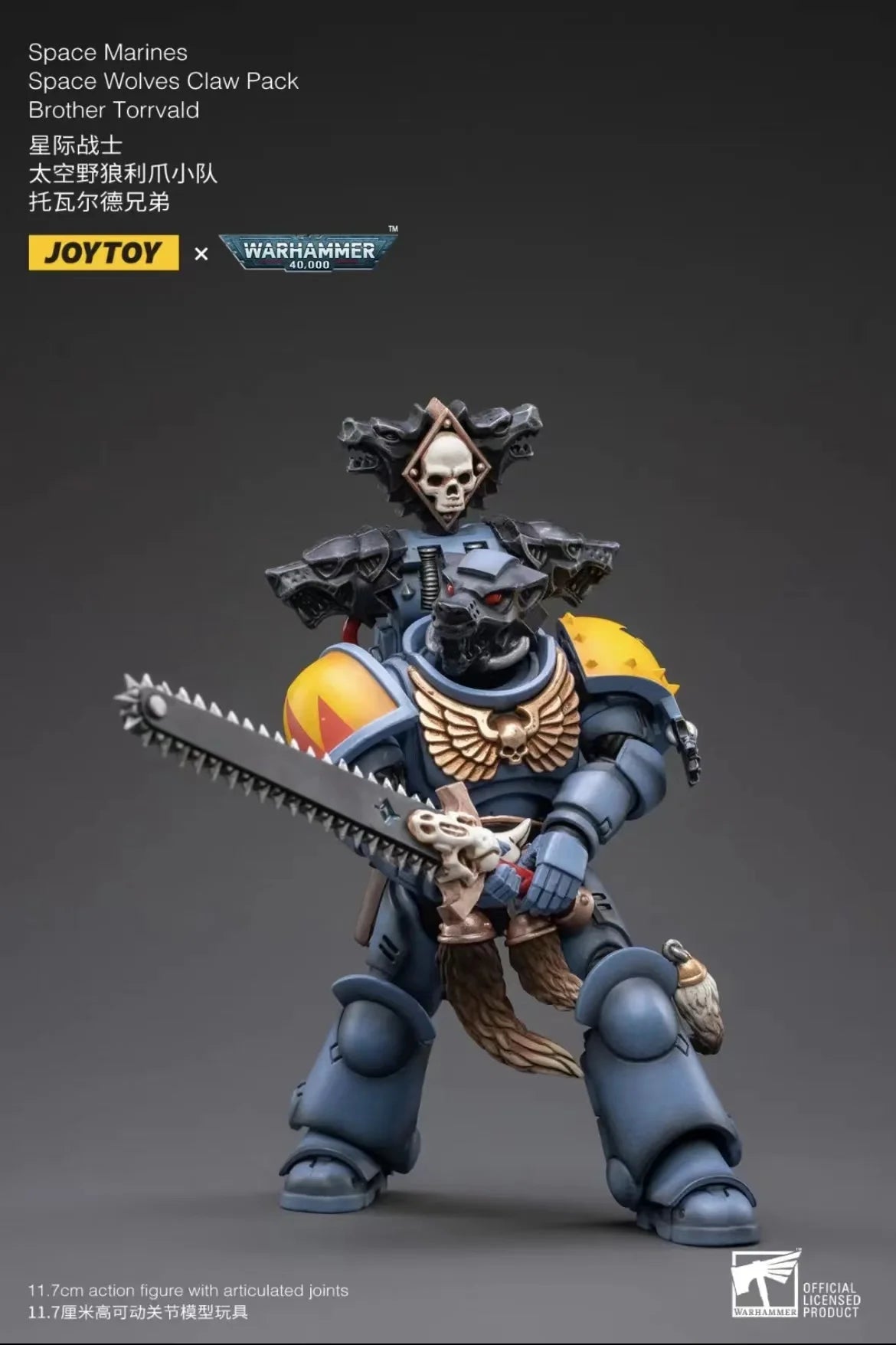 1/18 JOYTOY Actionfigur – Warhammer 40K Horus Heresy Space Wolves Logan Ghostwolf Mecha Modell