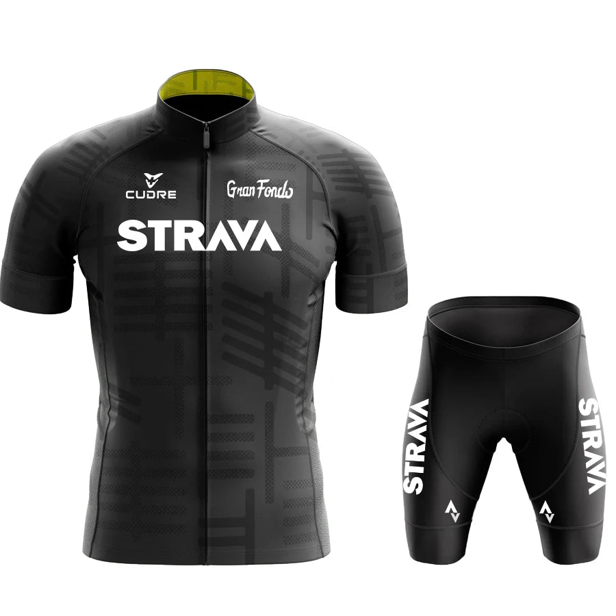 Ensemble Maillot Vélo Été Homme STRNVN – Respirant, Manches Courtes, VTT