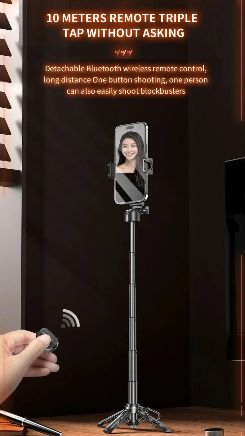 Portable Telescopic Multifunctional Tripod Phone Selfie Stick