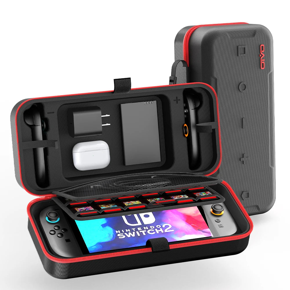 For Switch 2 & Switch Original & Switch OLED Large Storage Bag Anti-Scratch Waterproof Travel Carrying Case for Nintendo Switch