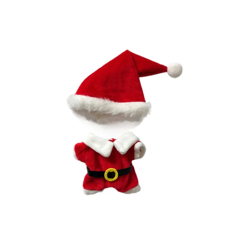 17cm LABUBU Christmas Santa Outfit - Gen1-3 Doll Clothes Set for Vinyl Figures, Festive Santa Costume with Accessories