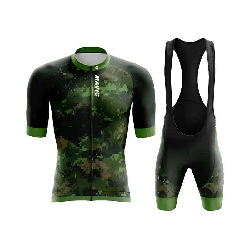 Ensemble de cyclisme d'été RX MAVIC pour homme – Maillot et short de vélo de route respirants à manches courtes pour l'entraînement en équipe