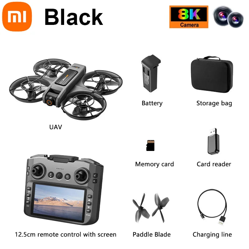 Xiaomi S156 8K Drone with 5G WiFi FPV, Obstacle Avoidance & Screen Remote – 2025 Professional Quadcopter