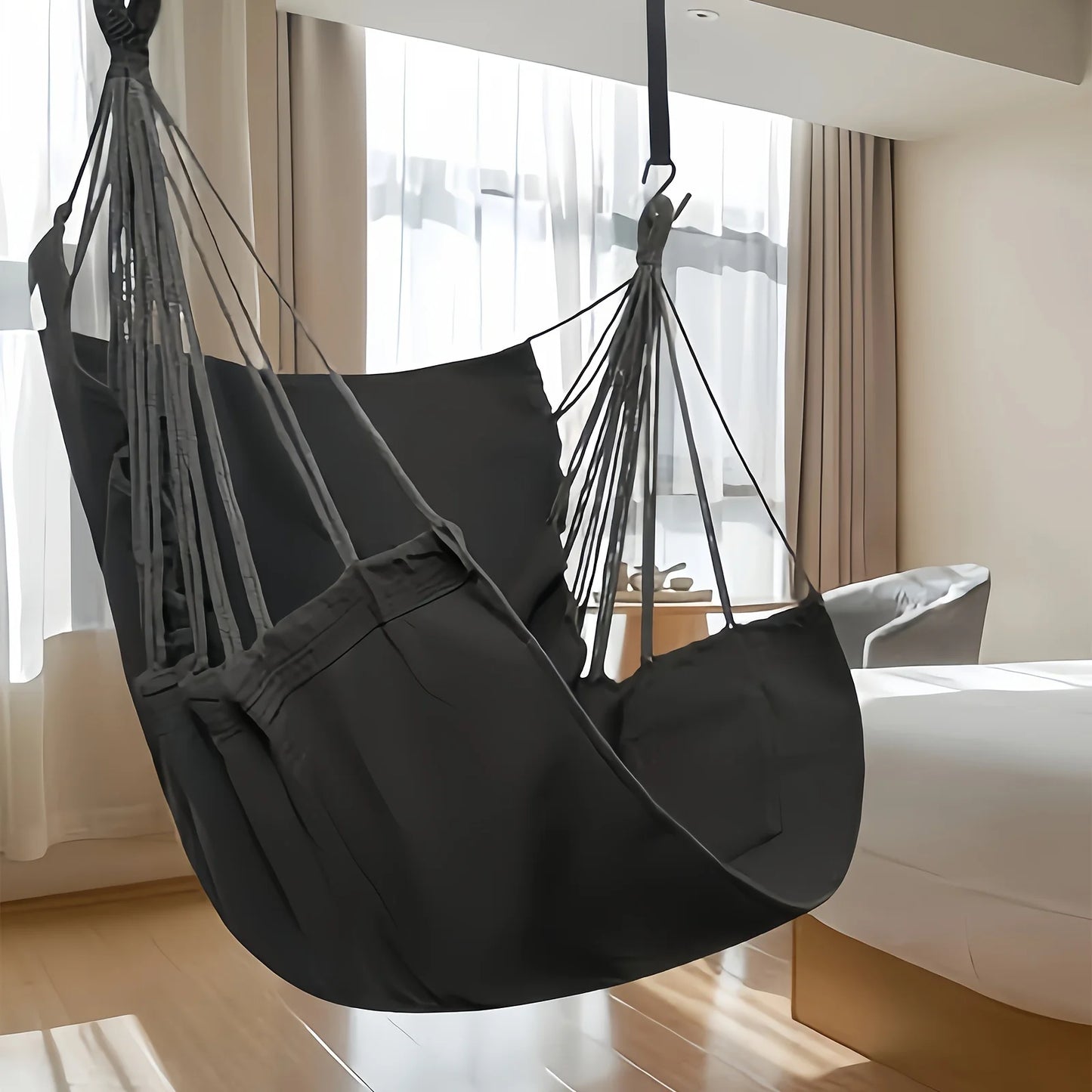 Hangout Haven™ – Chaise hamac relaxante avec sac de rangement