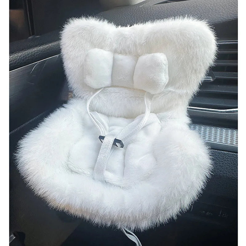 Car Doll Safety Seat for 17cm Labubu – Cute Car Interior Decor