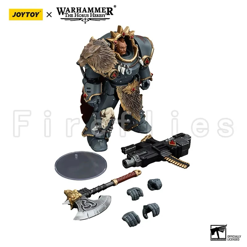 1/18 JOYTOY Actionfigur – Warhammer 40K Horus Heresy Space Wolves Logan Ghostwolf Mecha Modell