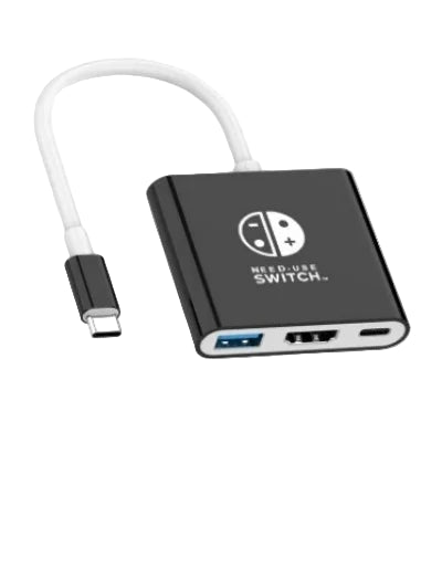 Portable Switch Docking Station TYPE-C Hub with HDMI and USB 3.0 Perfect for Travel and Gaming