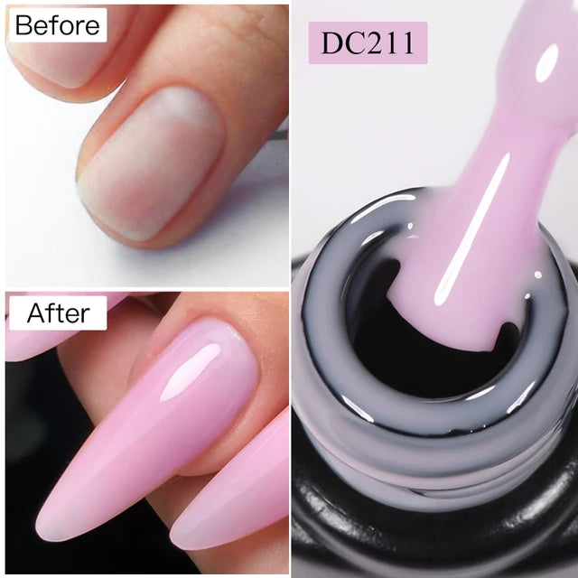 MTSSII 7ml Quick Extension Nail Polish Jelly Transparent Nude Pink Red Hard Gel Quick Building Nail Art Gel Varnish For Nails
