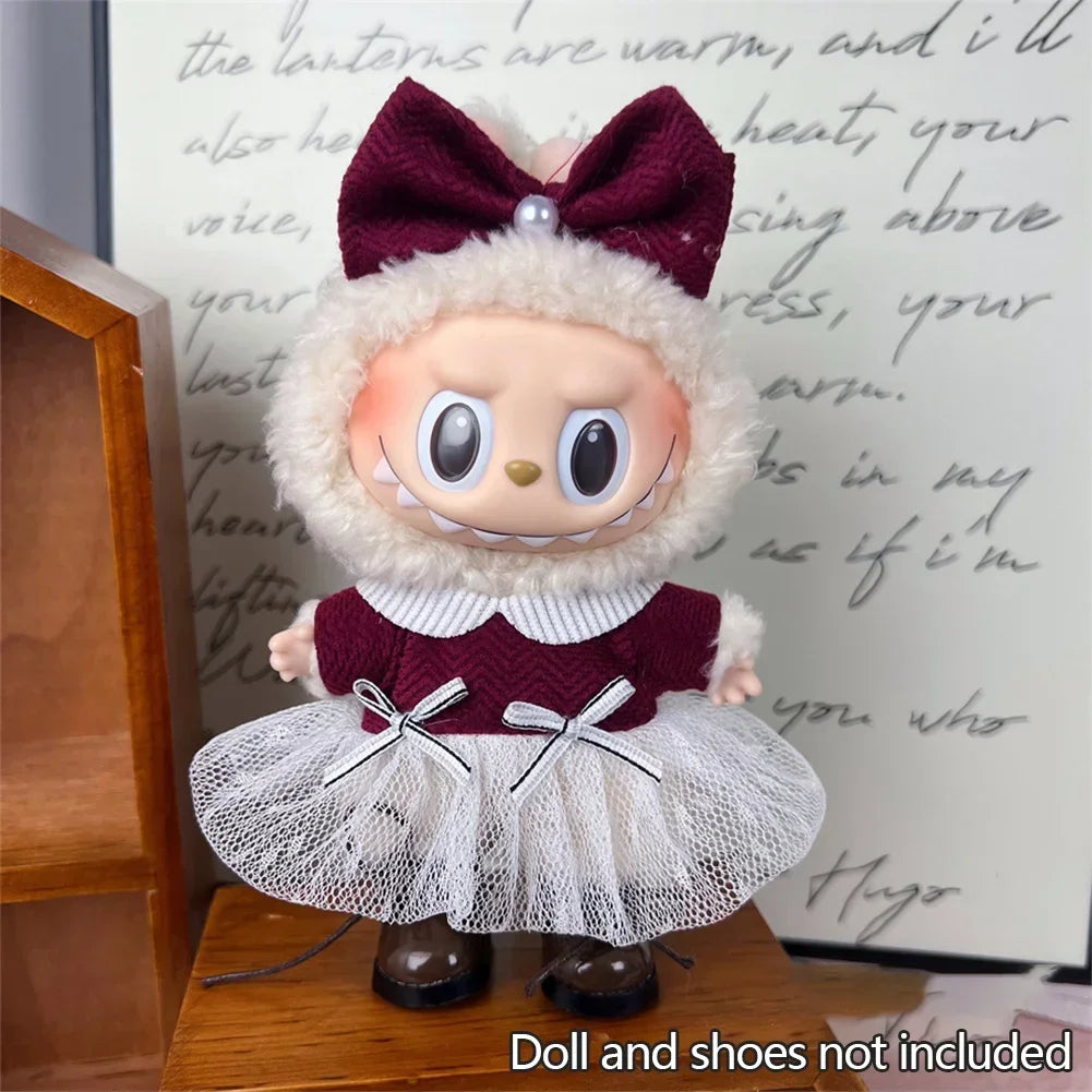 Mini Doll'S Clothes Outfit Accessories For 15-17cm Labubu Idol V1 V2 Stylish Outfit Clothes Sports Leisure Suit Clothing Gift