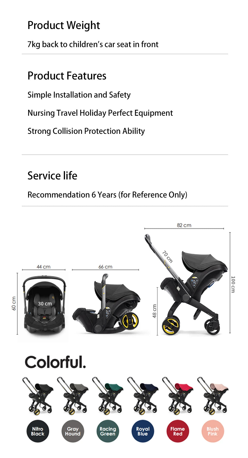 Ultralichte 4-in-1 Kinderwagen met Autostoel