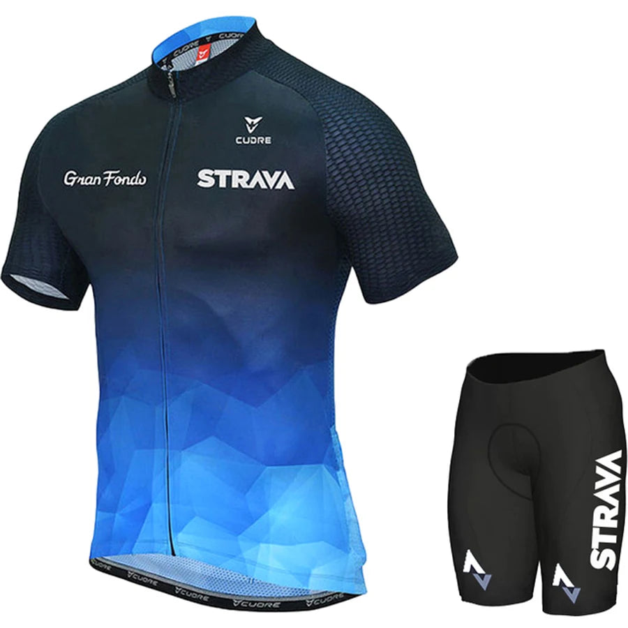 Ensemble de cyclisme d'été pour homme STRAVA Style