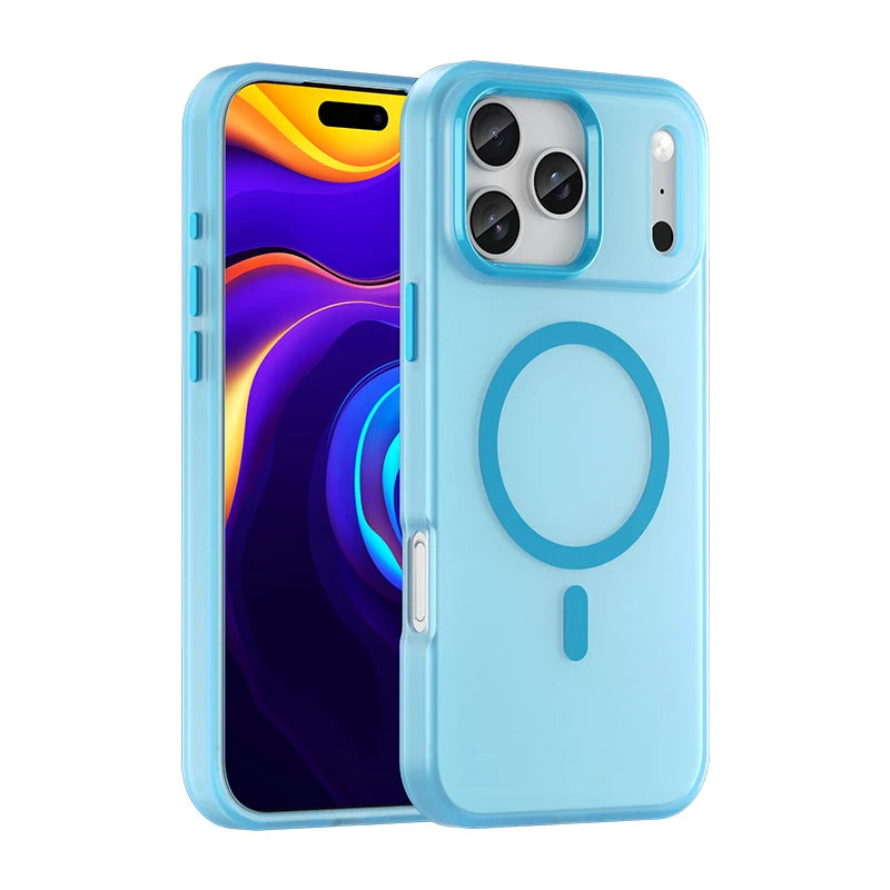 Shockproof Matte Transparent Case For Magsafe Case For iPhone 17 Pro Max 17 Air 17 Pro 17 Wireless Charge TPU Soft Cover Funda