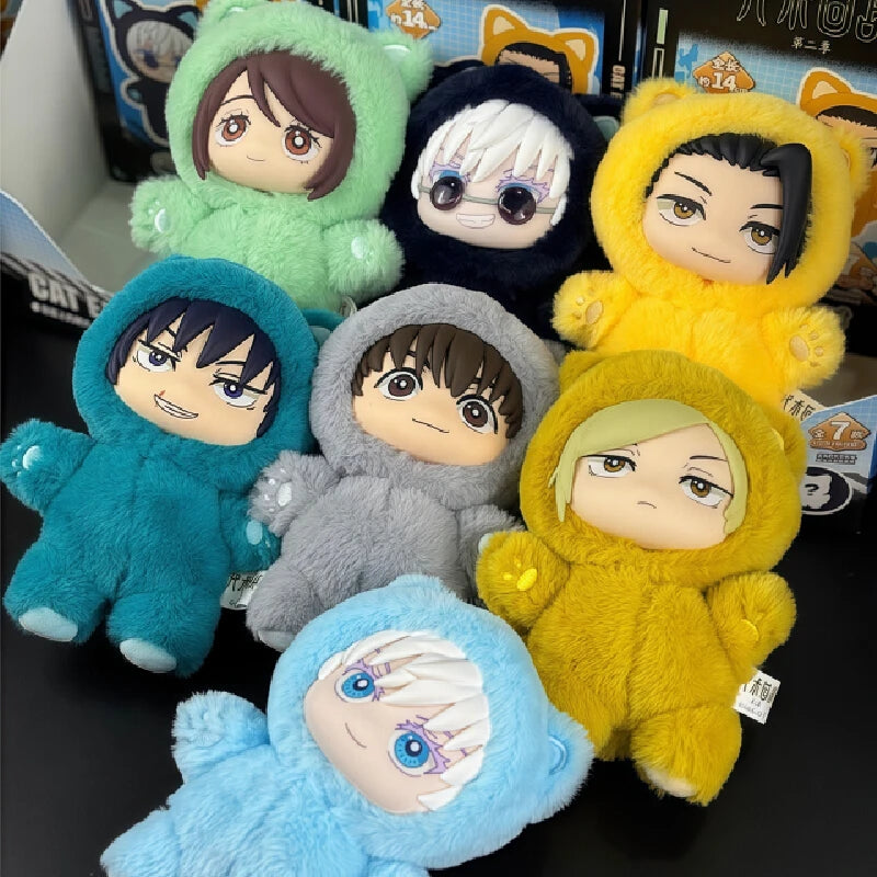 In Stock Genuine Eaki Jujutsu Kaisen Season 2 Cat Park Party Gojo Satoru Blind Box Plush Doll Bag Pendant Model Collection
