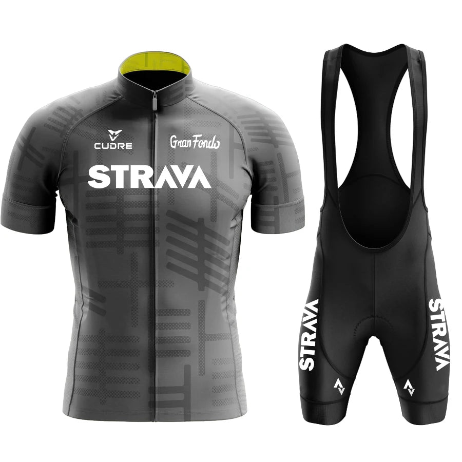 Ensemble Maillot Vélo Été Homme STRNVN – Respirant, Manches Courtes, VTT