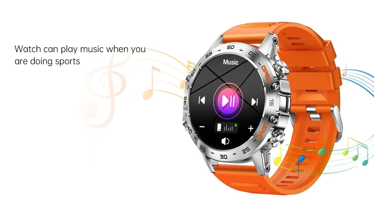 K52 Smart Watch Men 1.39inch IPS Screen Bluetooth Call Custom Dial Heart Rate Health Monitoring Outdoor Sport Smartwatch