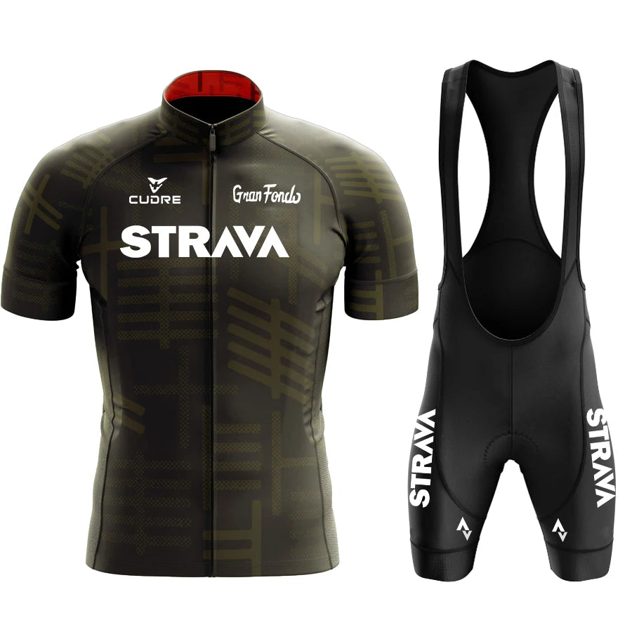 Ensemble Maillot Vélo Été Homme STRNVN – Respirant, Manches Courtes, VTT