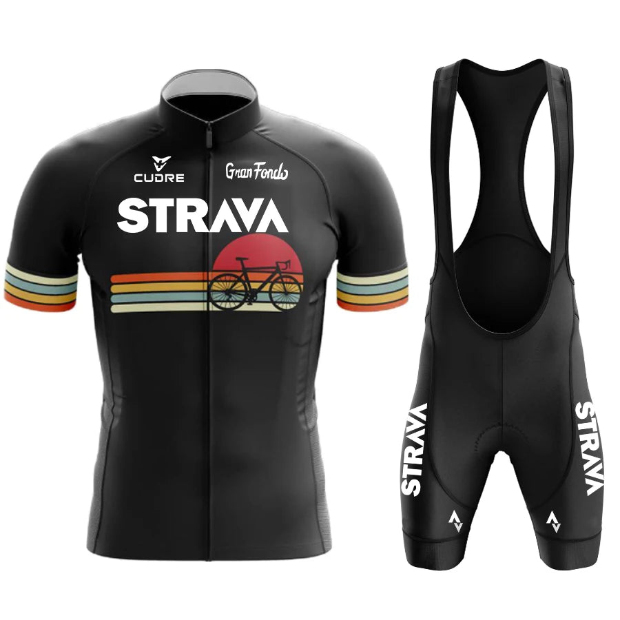 Ensemble Maillot Vélo Été Homme STRNVN – Respirant, Manches Courtes, VTT
