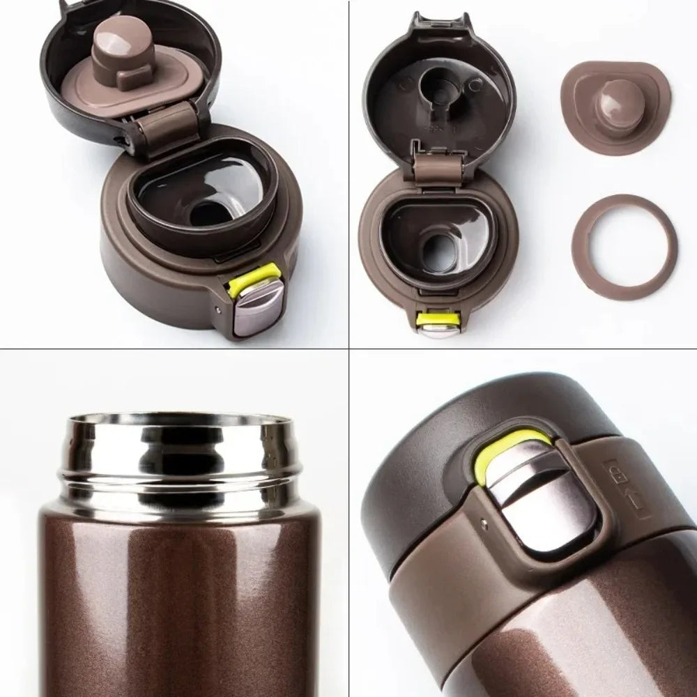 500M/16 Oz Insulated Mug Tritan Material Stainless Steel Metal Water Bottle Leakproof BPA Free Suitable for Hot and Cold Drinks