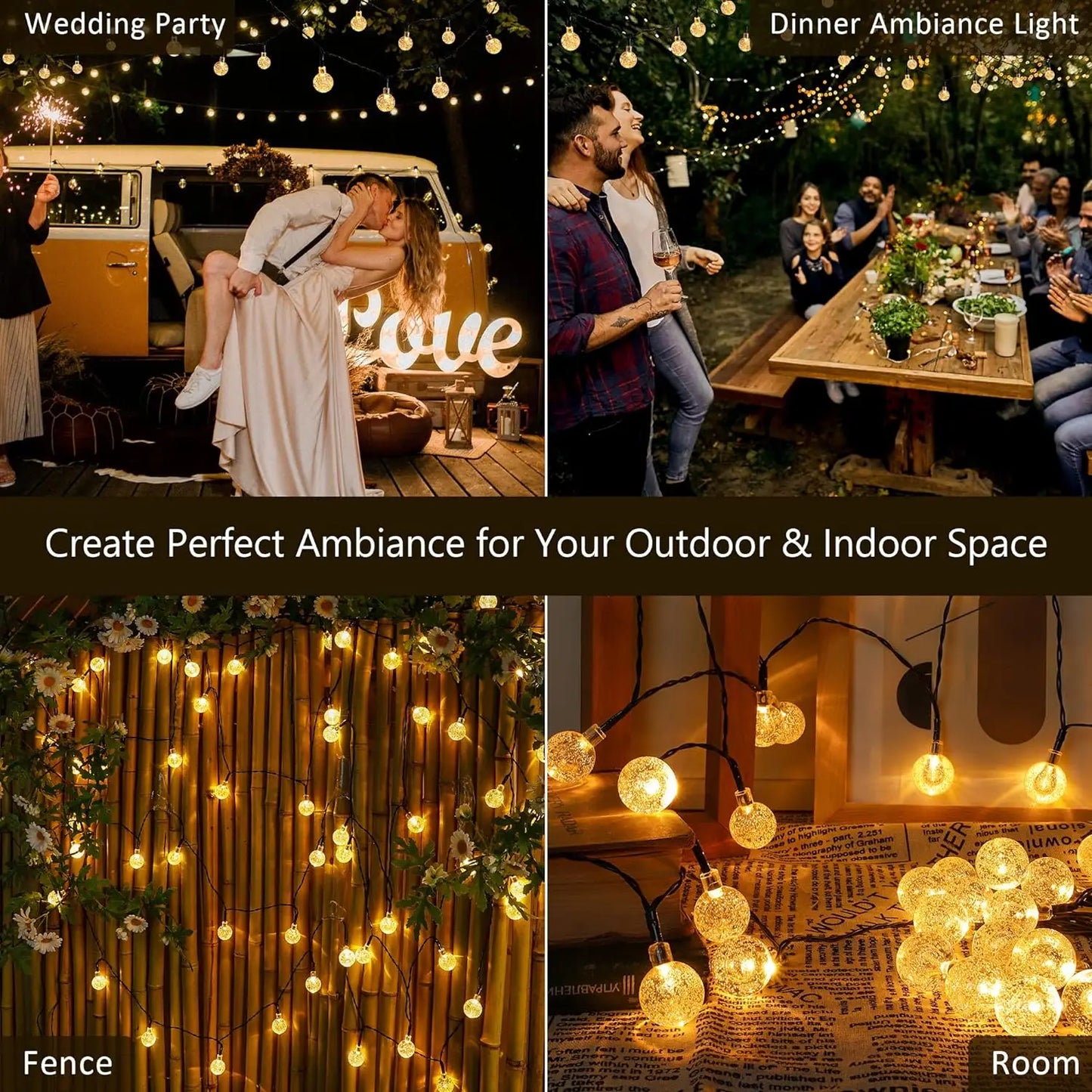 Solar Crystal Ball Fairy Lights