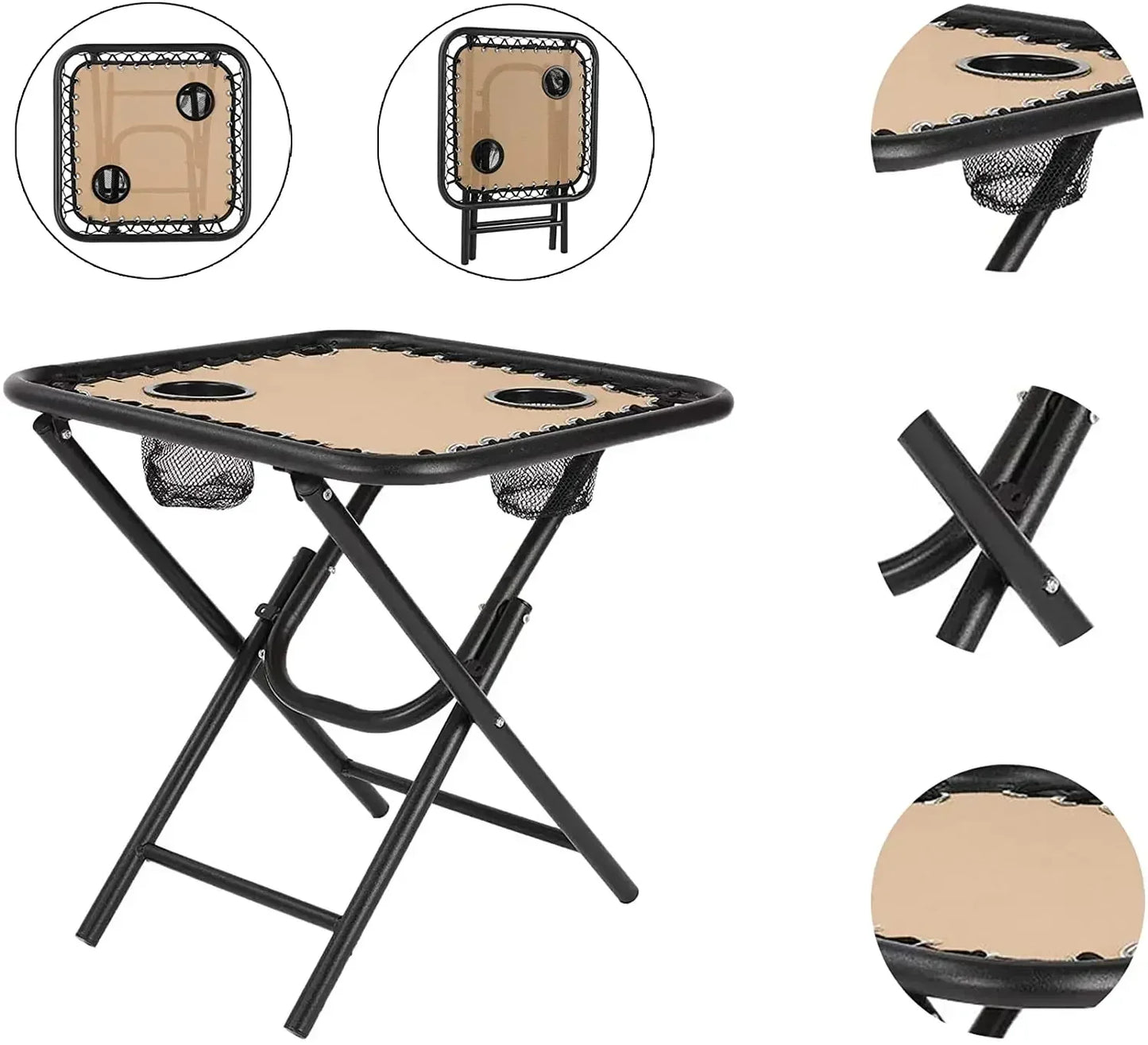 Ensemble de chaises longues pliantes Homfa avec table
