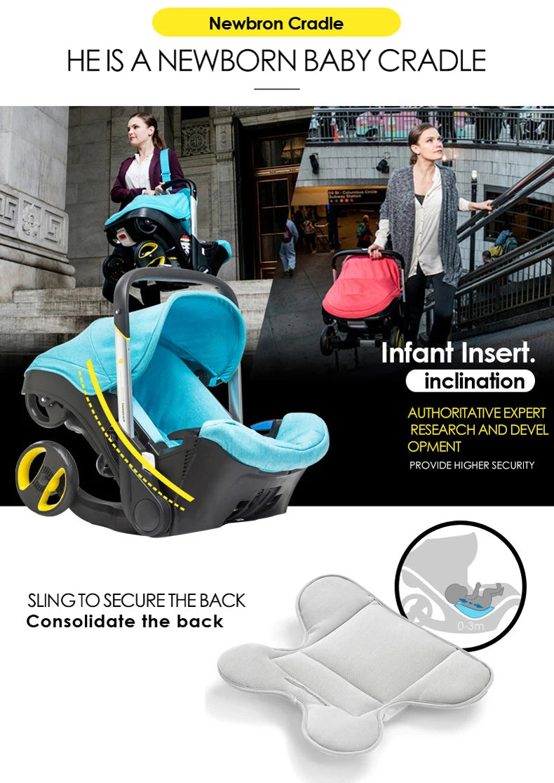 Ultralichte 4-in-1 Kinderwagen met Autostoel
