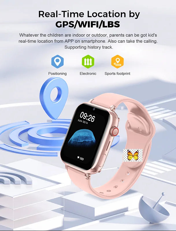 Xiaomi Mijia Kids 4G Smart Watch SOS GPS Tracker Bracelet Video Call Chat Camera Children SIM Smartwatch for Boys Girls Gift