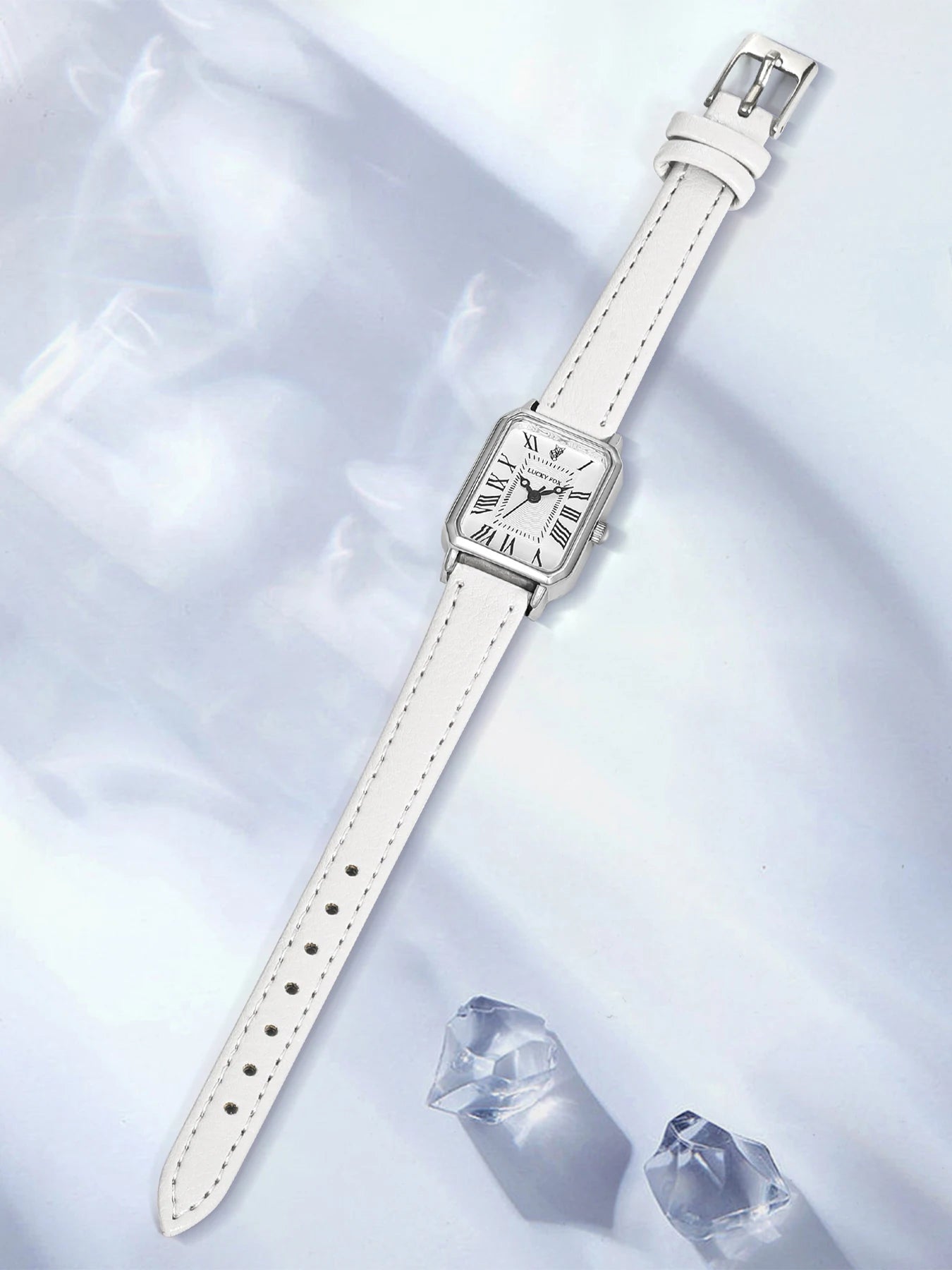 Fashion Rectangle Quartz Wrist Watch for Women Luxury Brand Roman Dial Leather Strap Ladies Watches Clock