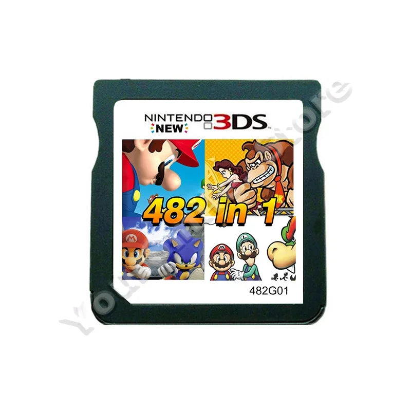 Game Combo Card voor 3DS/NDS โ 208 in 1, 510 in 1, 482 in 1, 23 in 1 Classic