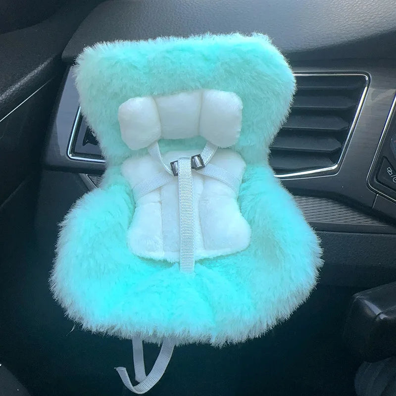 15-17cm doll Seat Labubu carseat Safety Seat Cute Doll Air Outlet Aromatherapy decoration high-grade Car Interior Decoration