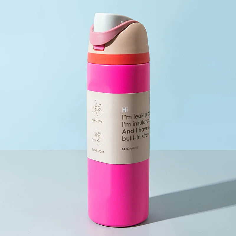 New Stainless Steel Insulated Sports Water Cup – Large Capacity, Portable, Multi-Color