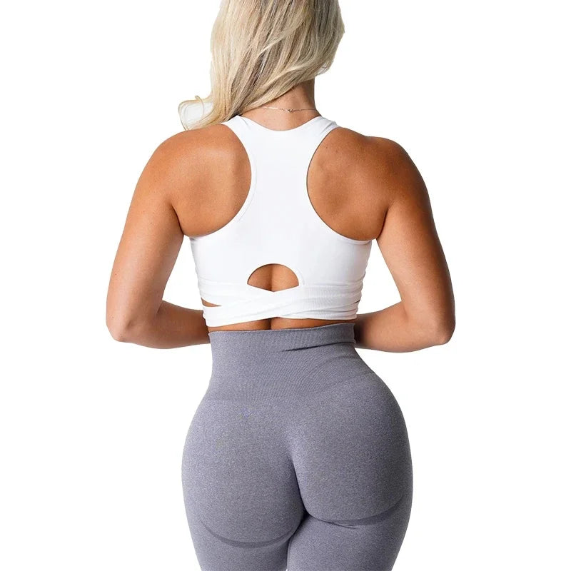 Bra Top Spandex Woman Fitness Elastic Breathable Breast Enhancement Leisure Sports Underwear