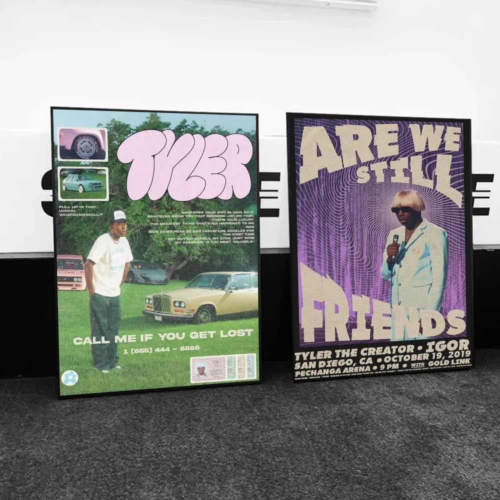 Rapper Tyler The Creator Flower Boy Poster Canvas Painting Modern Home Living Room Bedroom Caf É Bar Room Decoration Wall Art