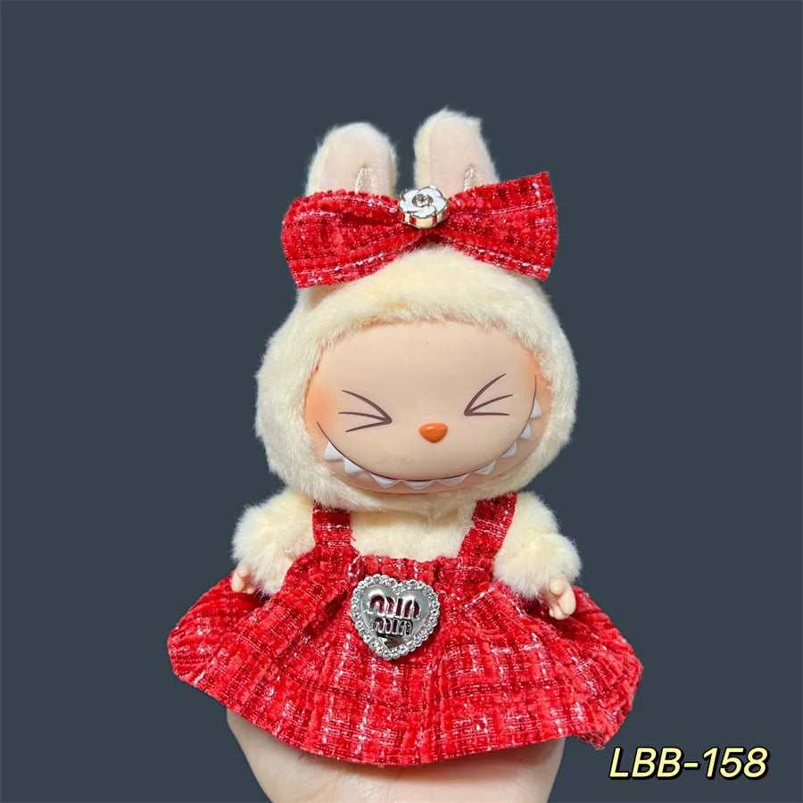 【Only Clothes】Mini Doll'S Clothes Outfit Accessories for Ropa Labubu and 10cm Cotton Doll Baby Replacement Clothes Clothing Gift