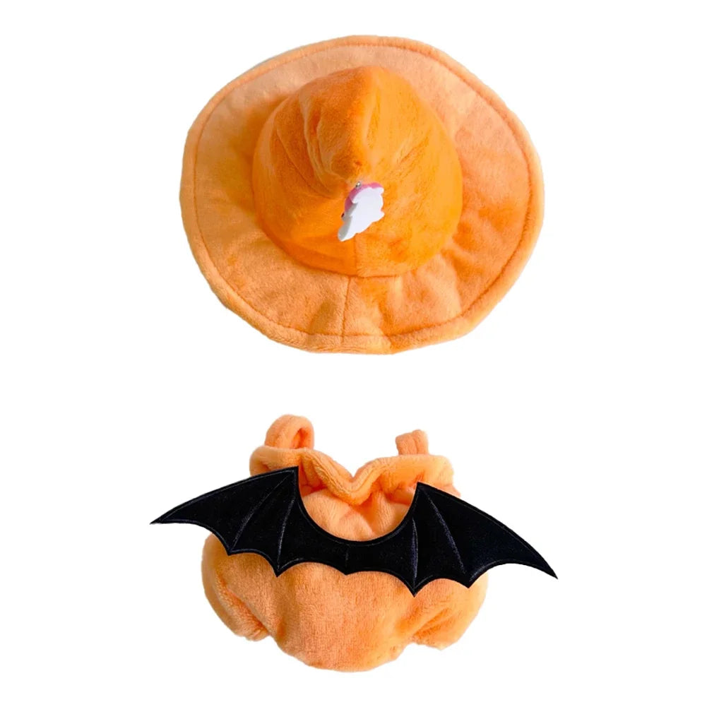 (Without Shoes)For Korea Kpop Exo 3.0 Labubu Halloween Pumpkin Devil Little Bear Doll Dress Cute Decoration 15/17cm Doll