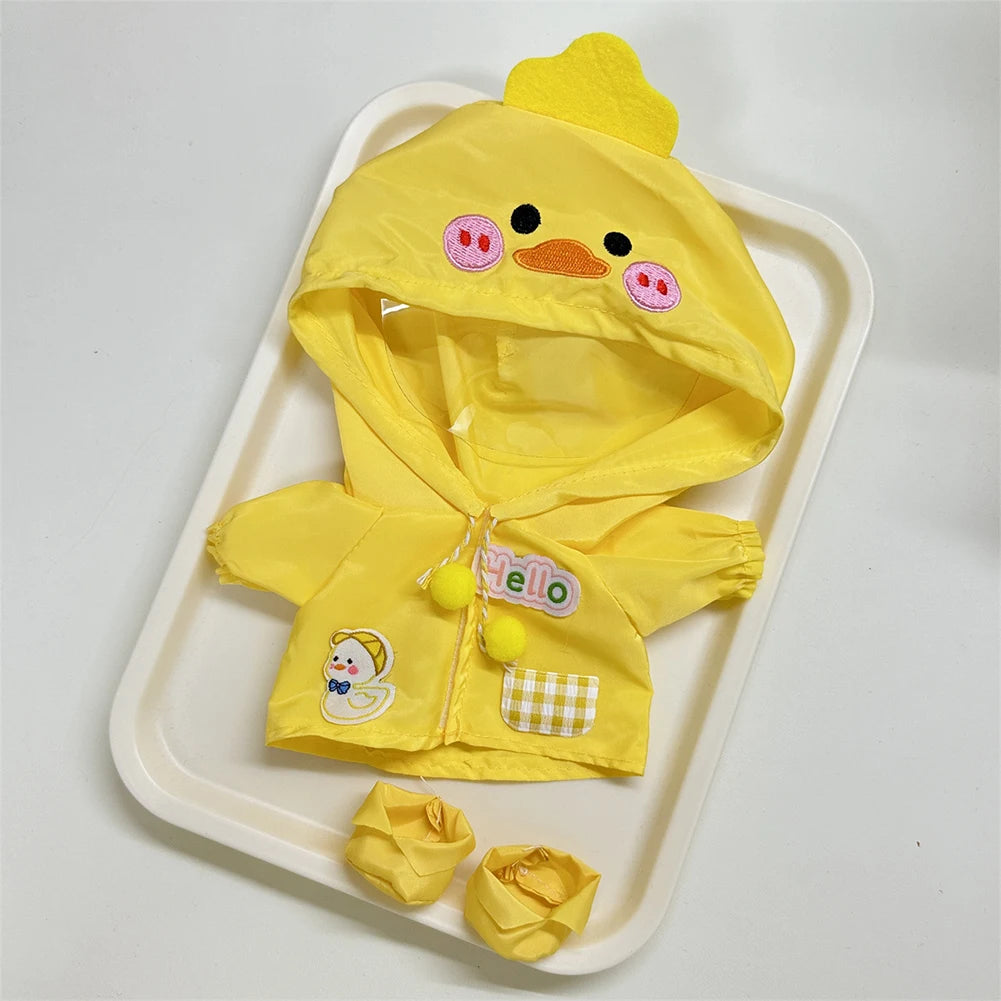 Mini Doll'S Clothes Outfit Accessories For Ropa Labubu Idol doll Raincoat short rain boots rain shoes Clothing Gift