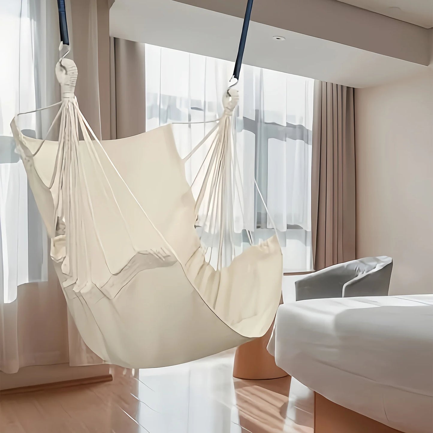 Hangout Haven™ – Chaise hamac relaxante avec sac de rangement