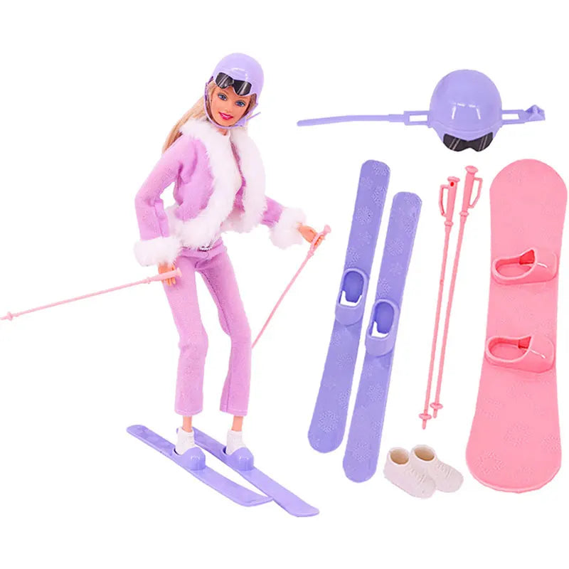 Furniture For Barbiees Doll Clothes Accessories Bed Mirror 1/6 Dollhouse Decoration Bjd Doll Accessories,Food Helmet for Barbies