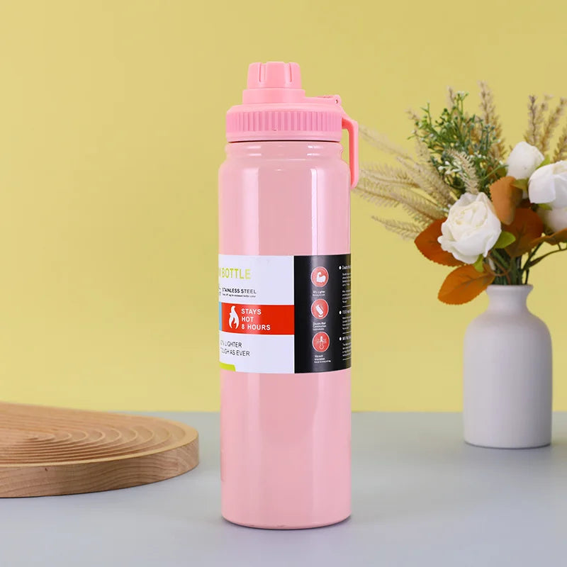 600/800/1000ML Outdoor Thermos Water Bottle Stainless Steel Insulated Cup Keeps Cold and Heat Thermal Mug Travel Vacuum Flasks