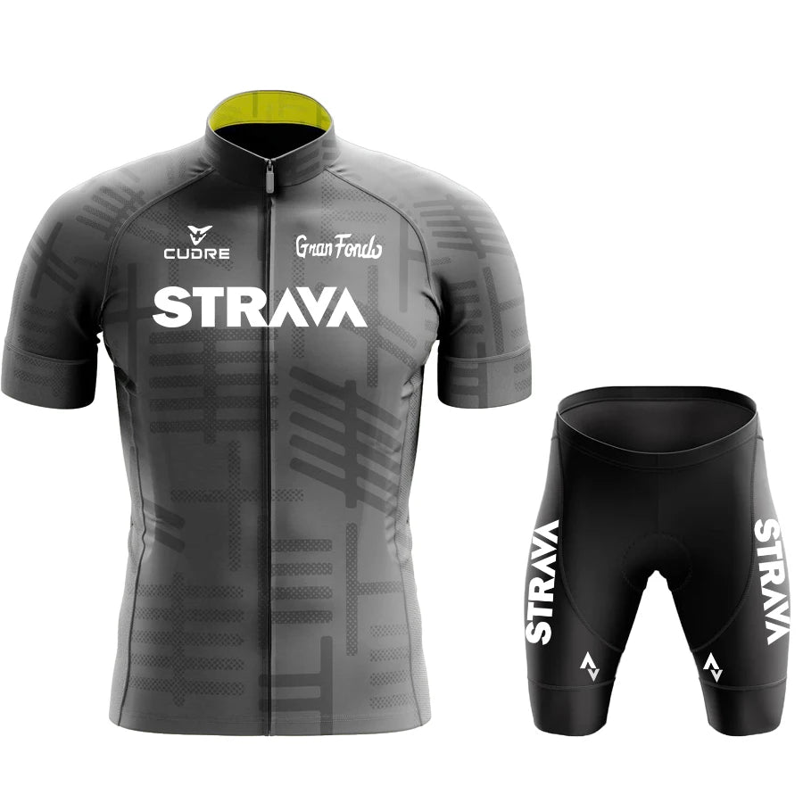 Ensemble Maillot Vélo Été Homme STRNVN – Respirant, Manches Courtes, VTT