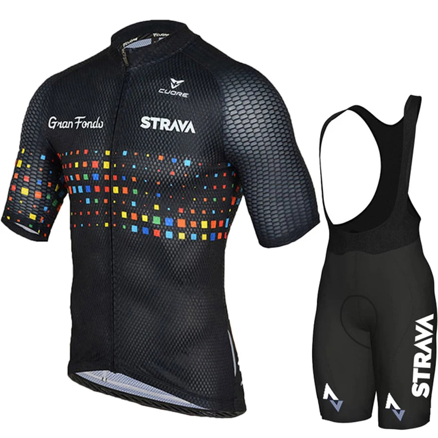 Ensemble de cyclisme d'été pour homme STRAVA Style