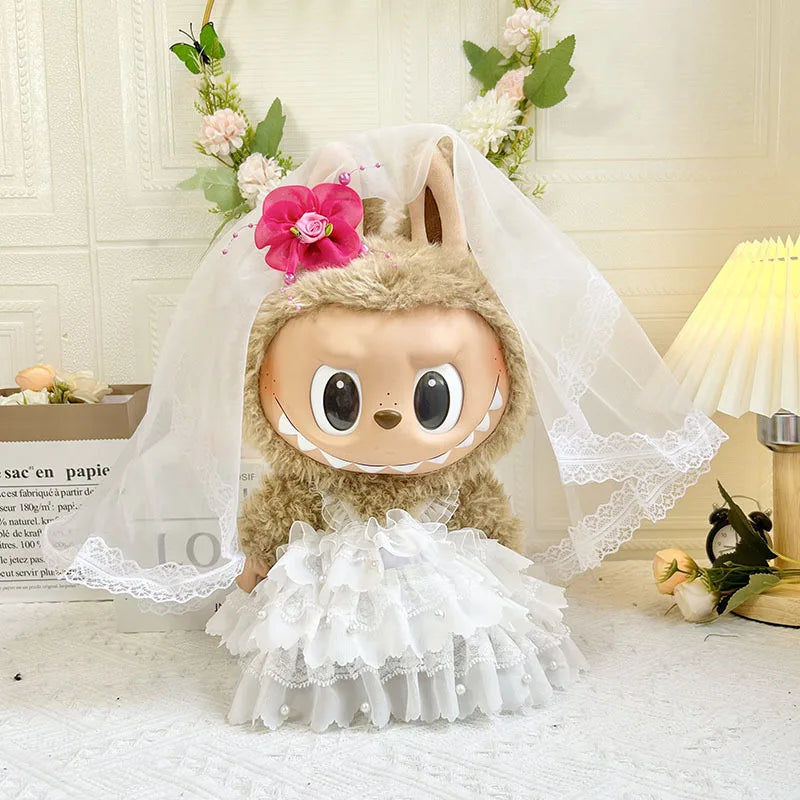 2025 New 38cm Labubu Hot Only Selling Clothes Labubu Mokoko Idol Doll Fashion Design Dress Coat Set Accessories Gift