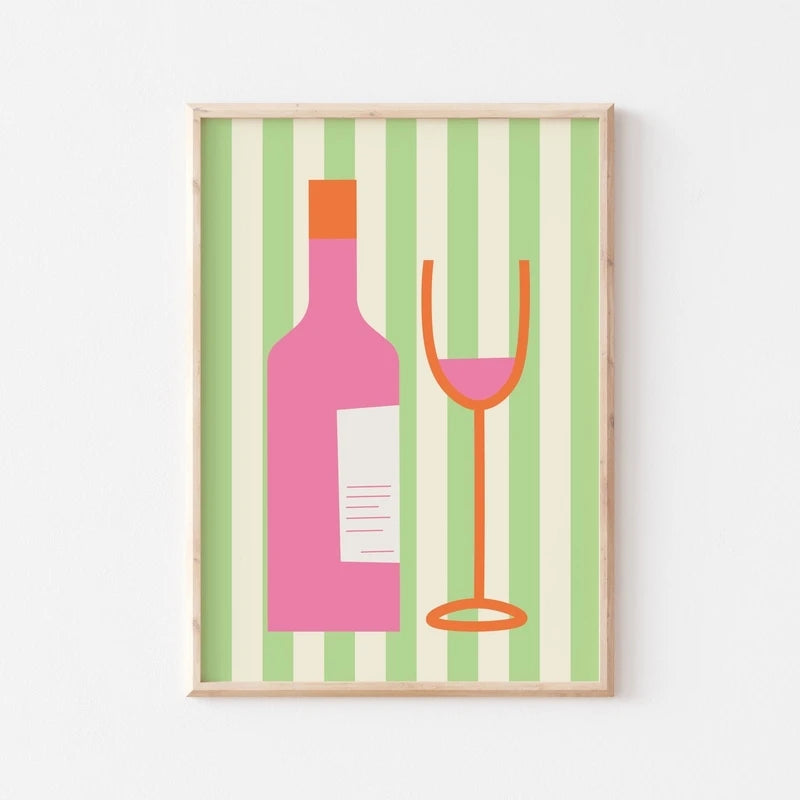 Vintage Cocktail Mojito Wine Club Bar Drinks Wall Art Canvas Painting Nordic Posters And Prints Wall Pictures For Living Room