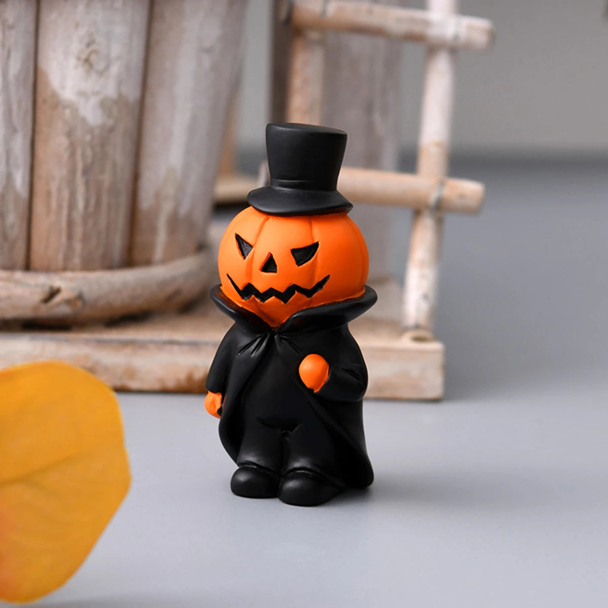 Cute Halloween Decor Set Mini Ghost Pumpkin Witch Demon Resin Figurines for Home Tabletop Party Decoration Gift Party Ornament
