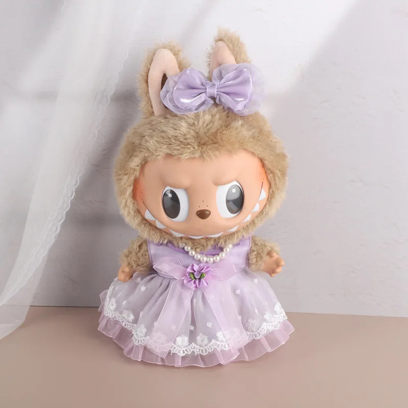 2025 New 38cm Labubu Hot Only Selling Clothes Labubu Mokoko Idol Doll Fashion Design Dress Coat Set Accessories Gift