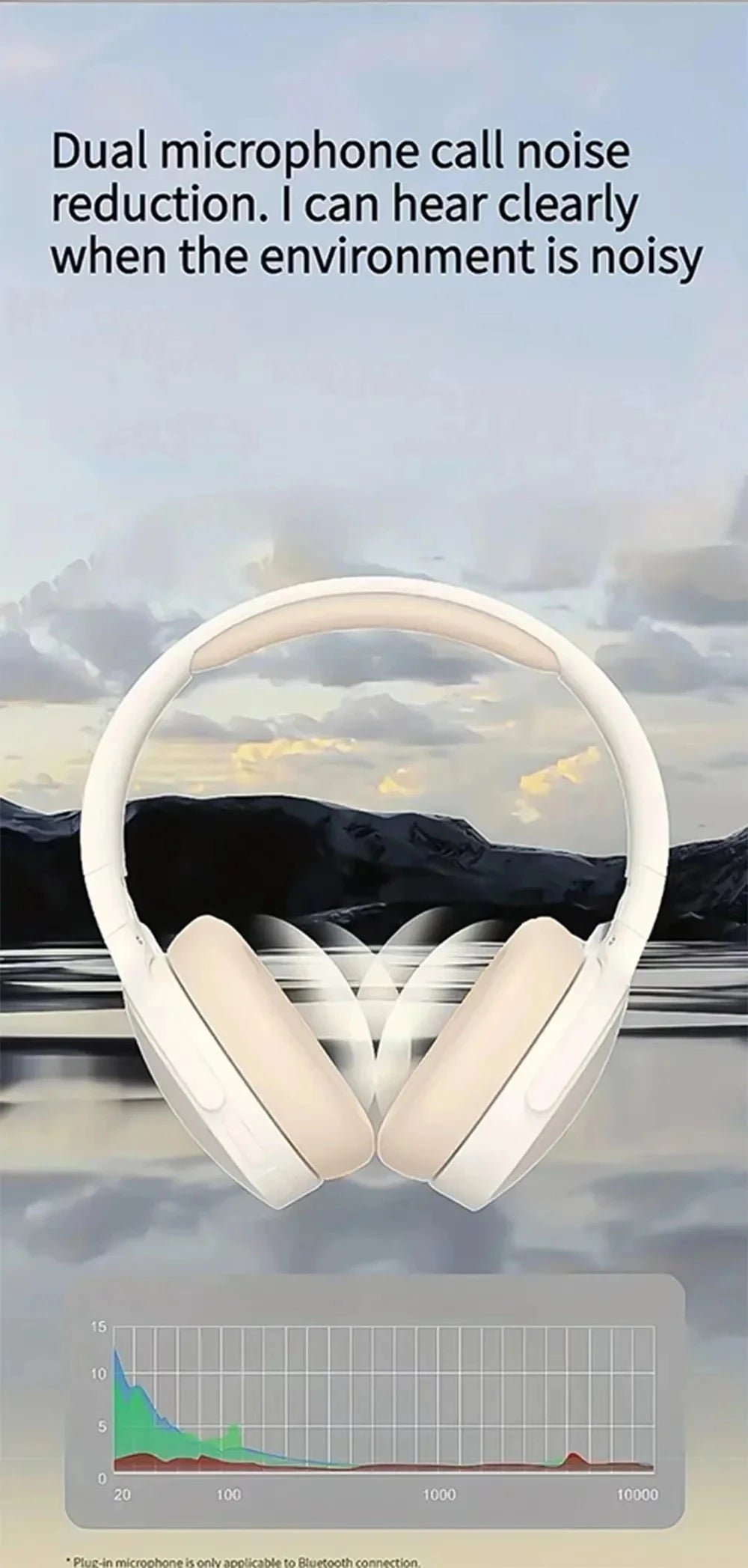 Xiaomi New Fashion Wireless Bluetooth Headphones Over Ear 9D HIFI Stereo Headsets True Sports With Earphones TF/AUX Music Player