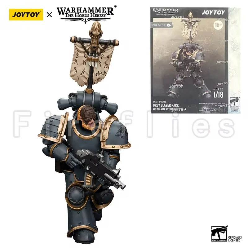 1/18 JOYTOY Actionfigur – Warhammer 40K Horus Heresy Space Wolves Logan Ghostwolf Mecha Modell