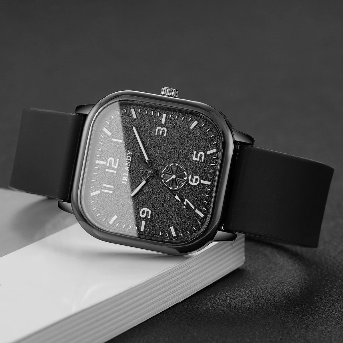 Fashion Square Women's Watch Casual Silicone Strap Quartz Watches Sports Wristwatch For Men Women Students(Without Box)