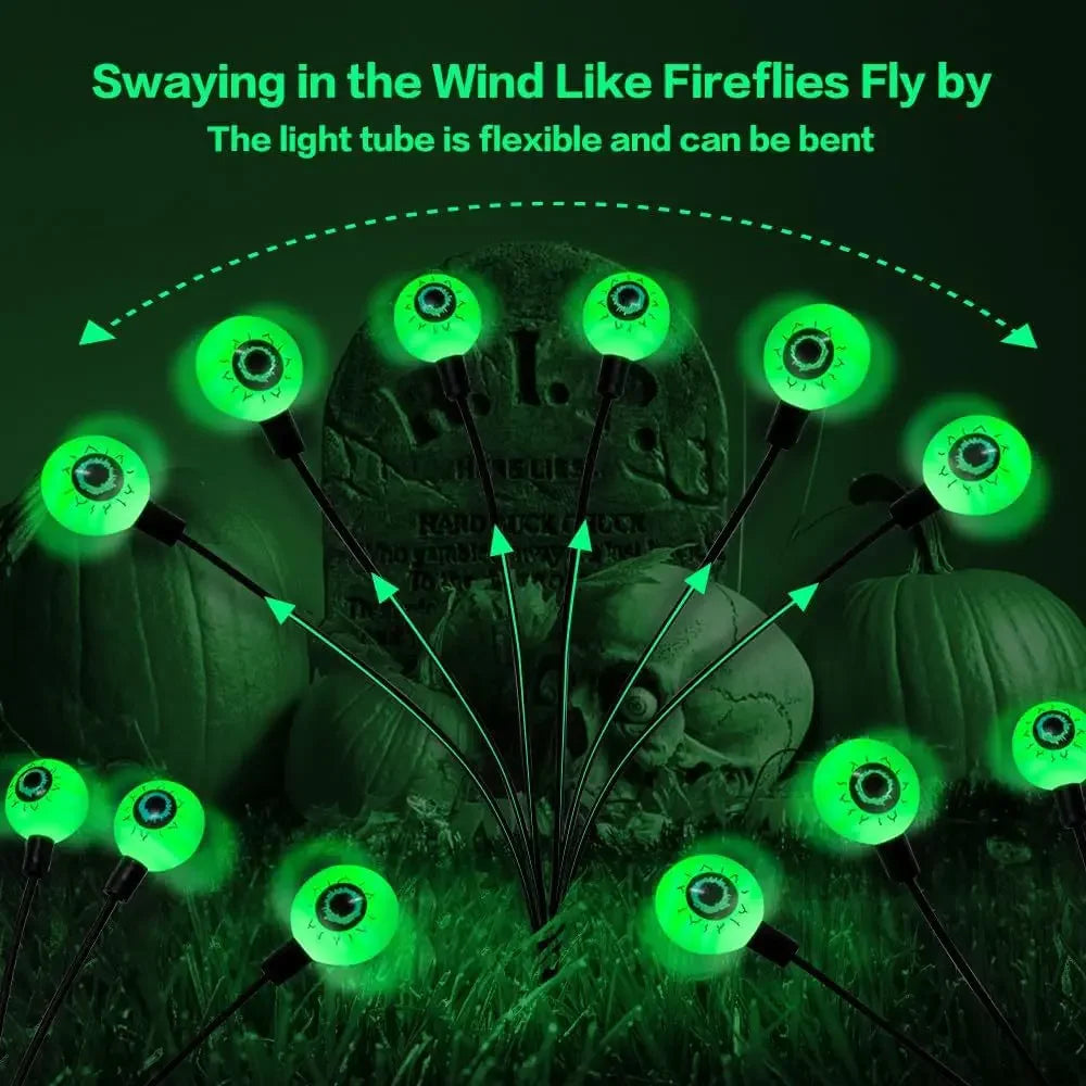 2026 Halloween LED Eyeball Lights Outdoor Solar Lawn Lights for Garden Yard Party Scary Atmosphere Halloween Decoration Use